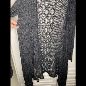 Mossimo black crochet kimono